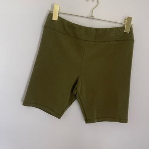 Freshman Olive Green Girl's Biker Shorts NWOT